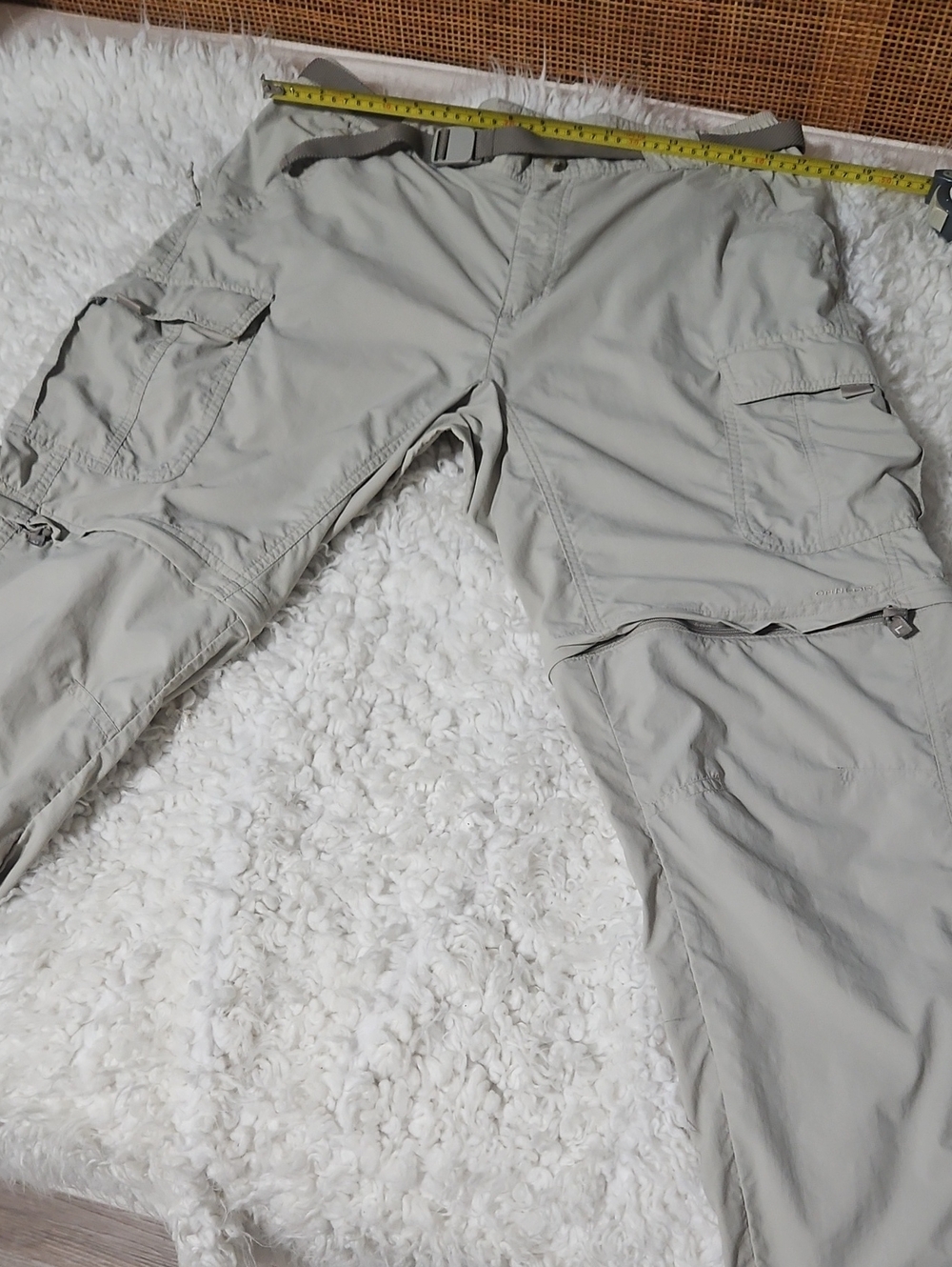 Columbia Titanium Light Cargo Convertible Pants with Belt